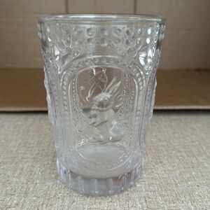 Rare Vintage Hobnail 3D Easter Bunny Peter Cottontail Juice Glass Clear